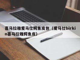 喜马拉雅爱马仕鳄鱼皮包（爱马仕birkin喜马拉雅鳄鱼皮）