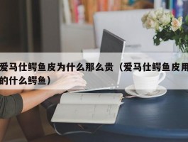 爱马仕鳄鱼皮为什么那么贵（爱马仕鳄鱼皮用的什么鳄鱼）