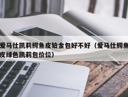 爱马仕凯莉鳄鱼皮铂金包好不好（爱马仕鳄鱼皮绿色凯莉包价位）